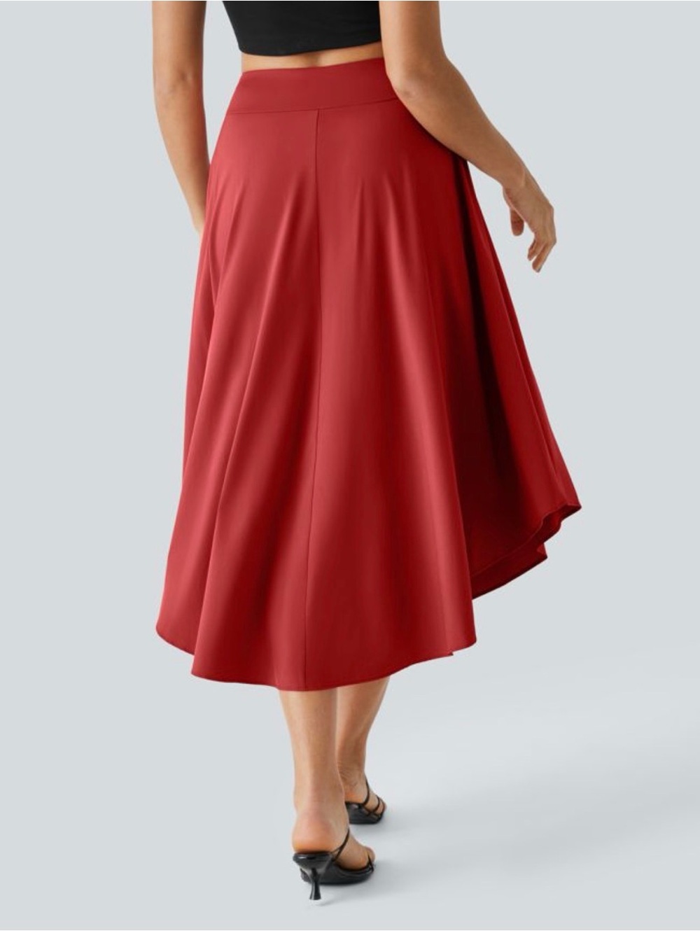 HALARA Breezeful™ High Waisted Tie Side 2-in-1 Flowy Quick Dry Red Skirt size XL - Picture 3 of 7
